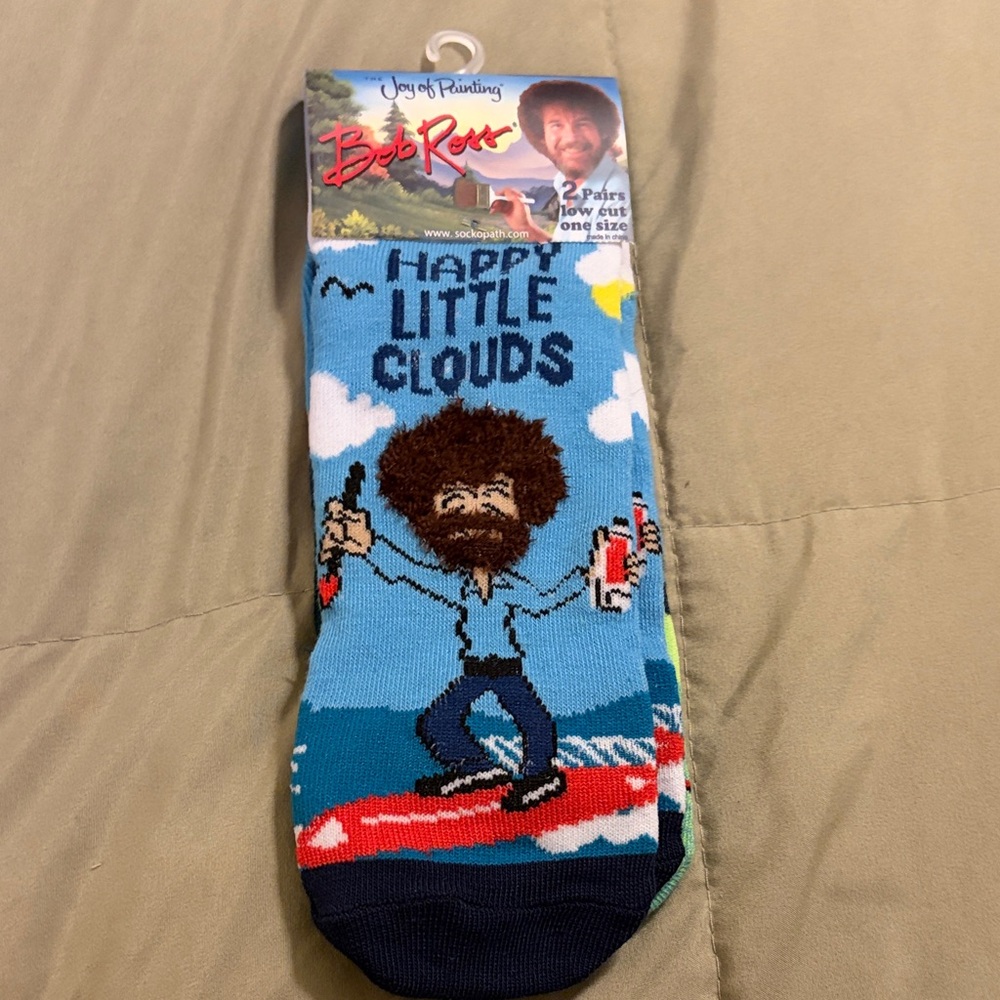 Happy Little Clouds Socks - Blue NWOT